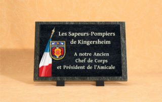 Plaque funéraire sapeur pompier