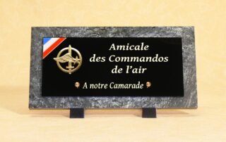 plaques funéraires mortuaires AMICALE COMMANDOS AIR